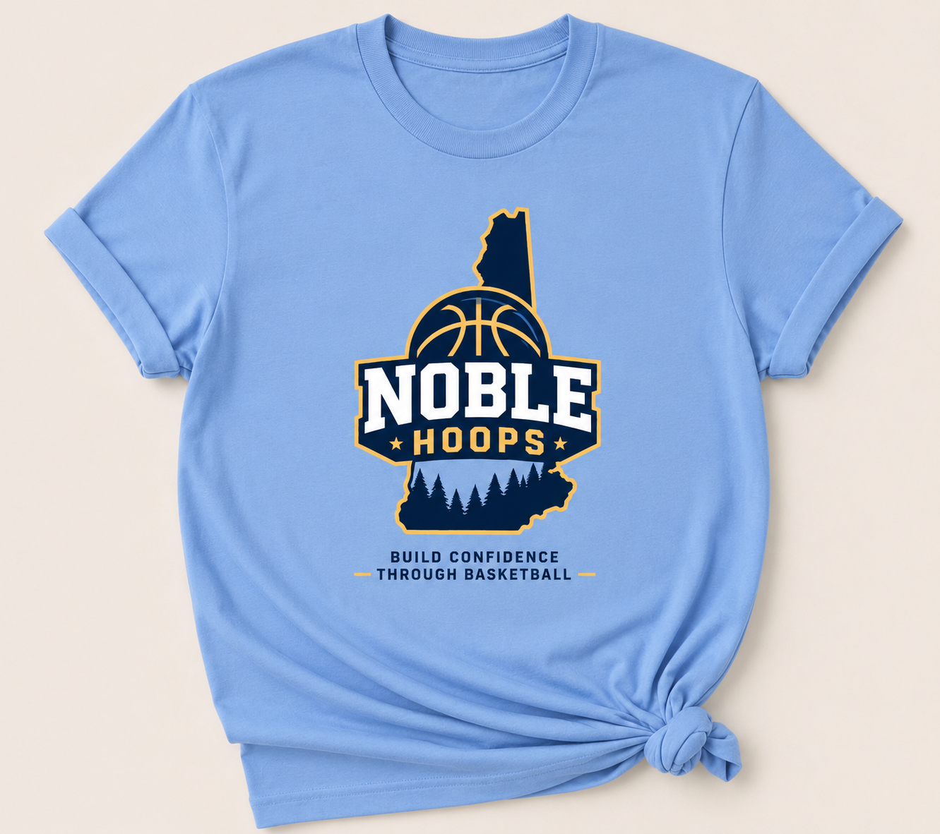 Noble Hoops Signature Tee – Carolina Blue